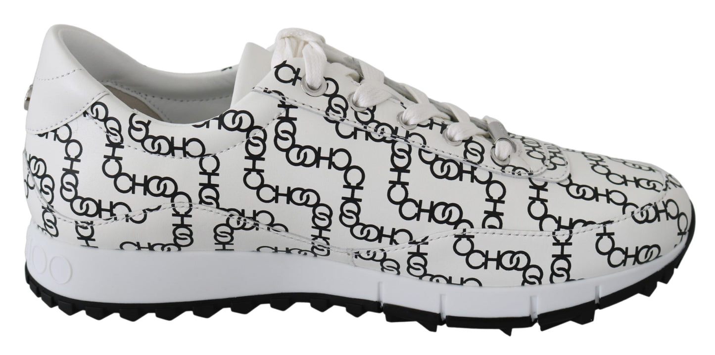 Jimmy Choo Elegant Monochrome Leather Sneakers - Ora And Co.