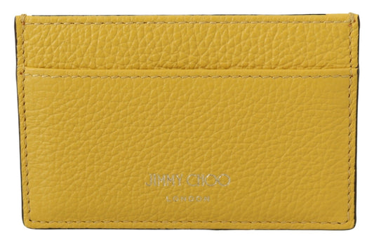 Jimmy Choo Sunshine Yellow Leather Card Holder - Ora And Co.