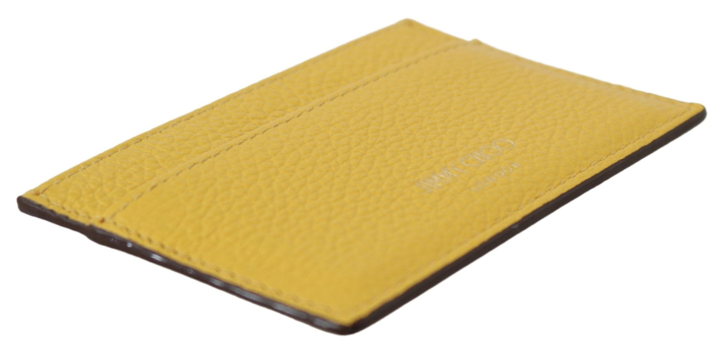 Jimmy Choo Sunshine Yellow Leather Card Holder - Ora And Co.