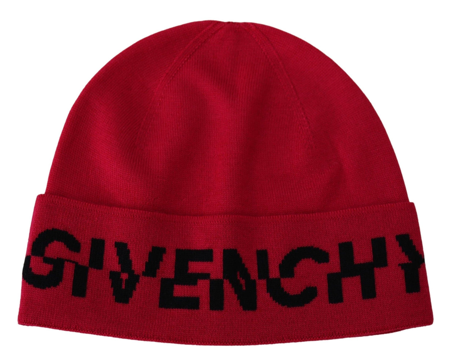 Givenchy Elegant Wool Beanie with Signature Contrast Logo - Ora And Co.