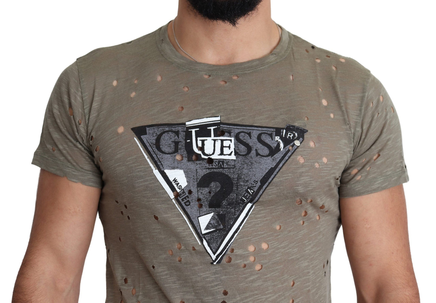 Guess Chic Brown Cotton Stretch T-Shirt - Ora And Co.