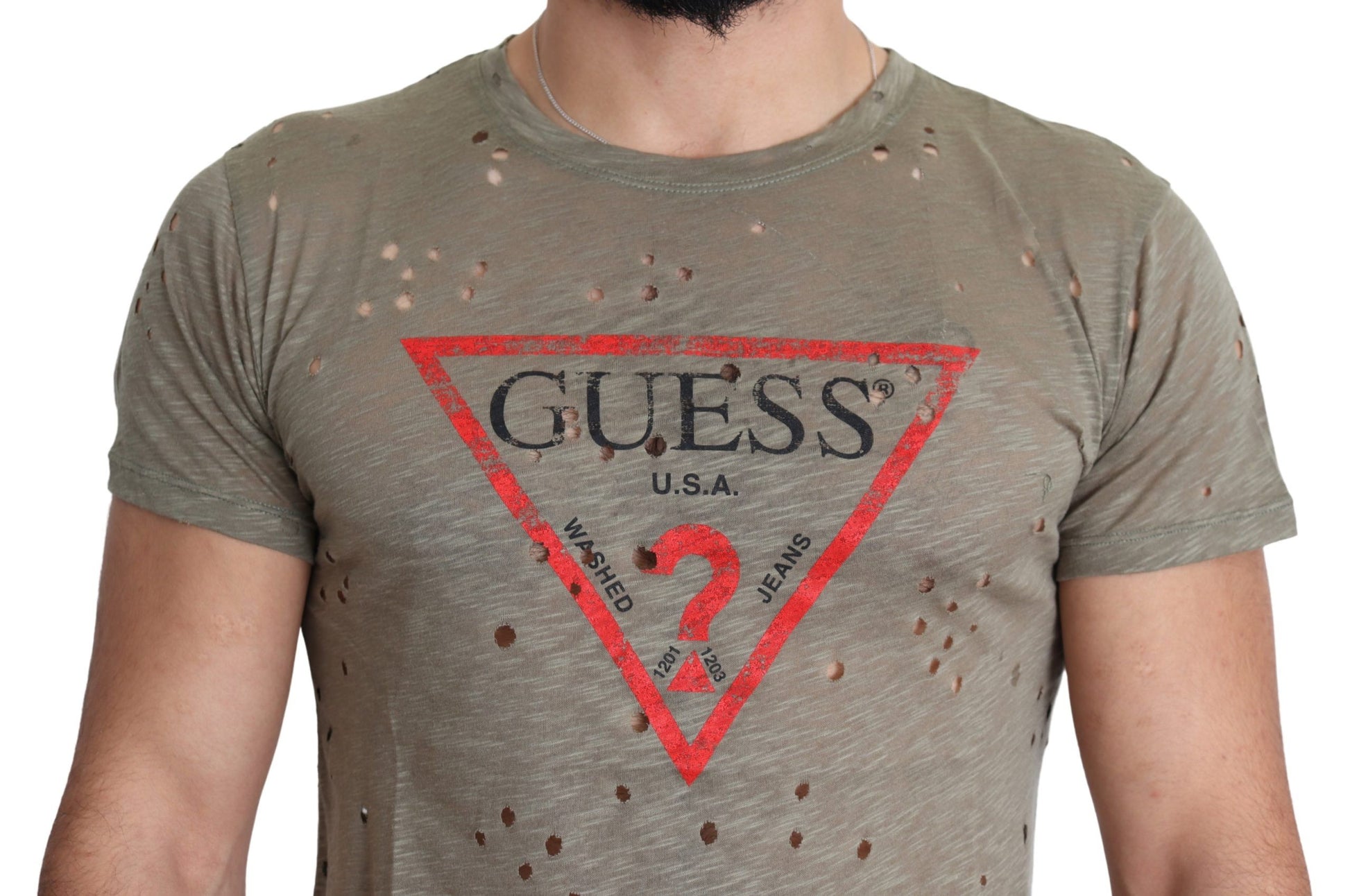 Guess Chic Brown Cotton Stretch Tee - Ora And Co.