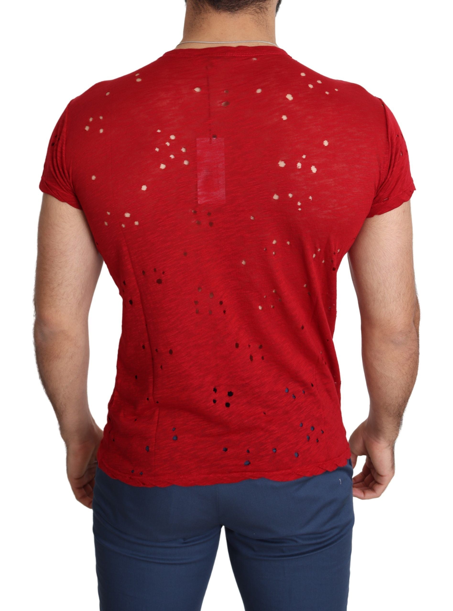 Guess Radiant Red Cotton Tee Perfect For Everyday Style - Ora And Co.