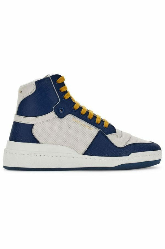 Saint Laurent Elevate Your Style with Mid-Top Blue Luxury Sneakers - Ora And Co.