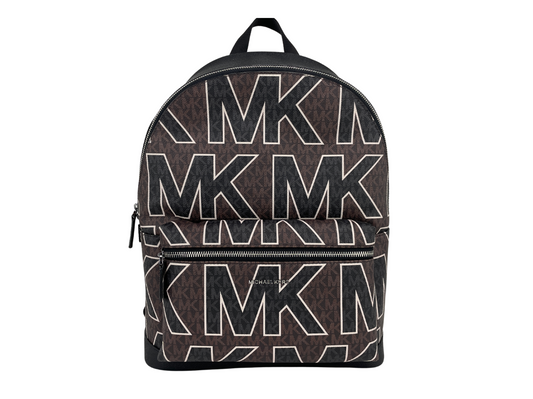 Michael Kors Cooper Large Brown Signature PVC Graphic Logo Backpack Bookbag Bag - Ora And Co.