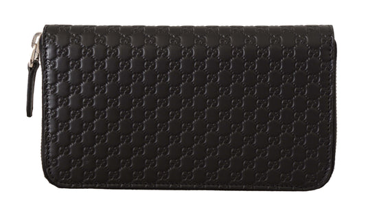 Gucci Elegant Black Leather Zip-Around Wallet - Ora And Co.