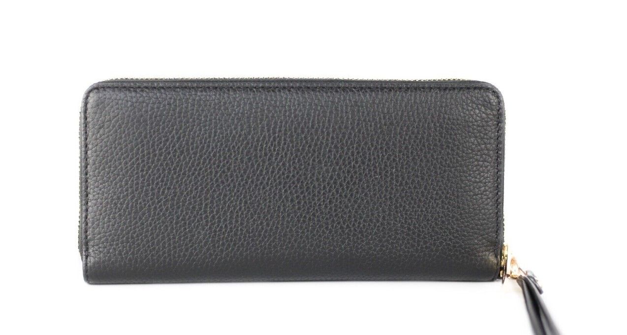 Michael Kors Jet Set Travel Large Black Pebble Leather Continental Wrist Wallet - Ora And Co.