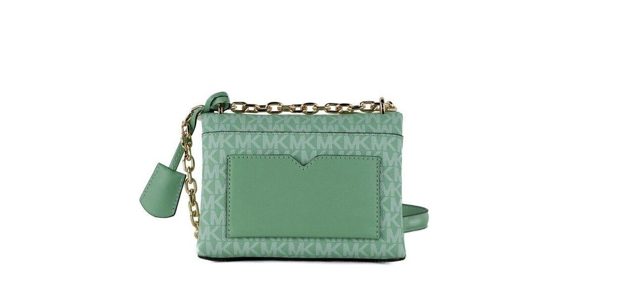 Michael Kors Cece Small Sea Green Signature PVC Convertible Flap Crossbody Bag - Ora And Co.