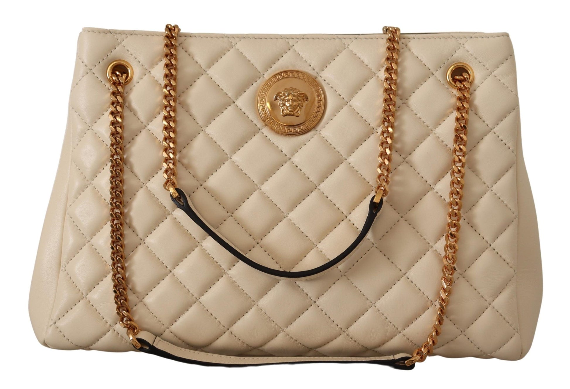 Versace Elegant Quilted Nappa Leather Tote - Ora And Co.