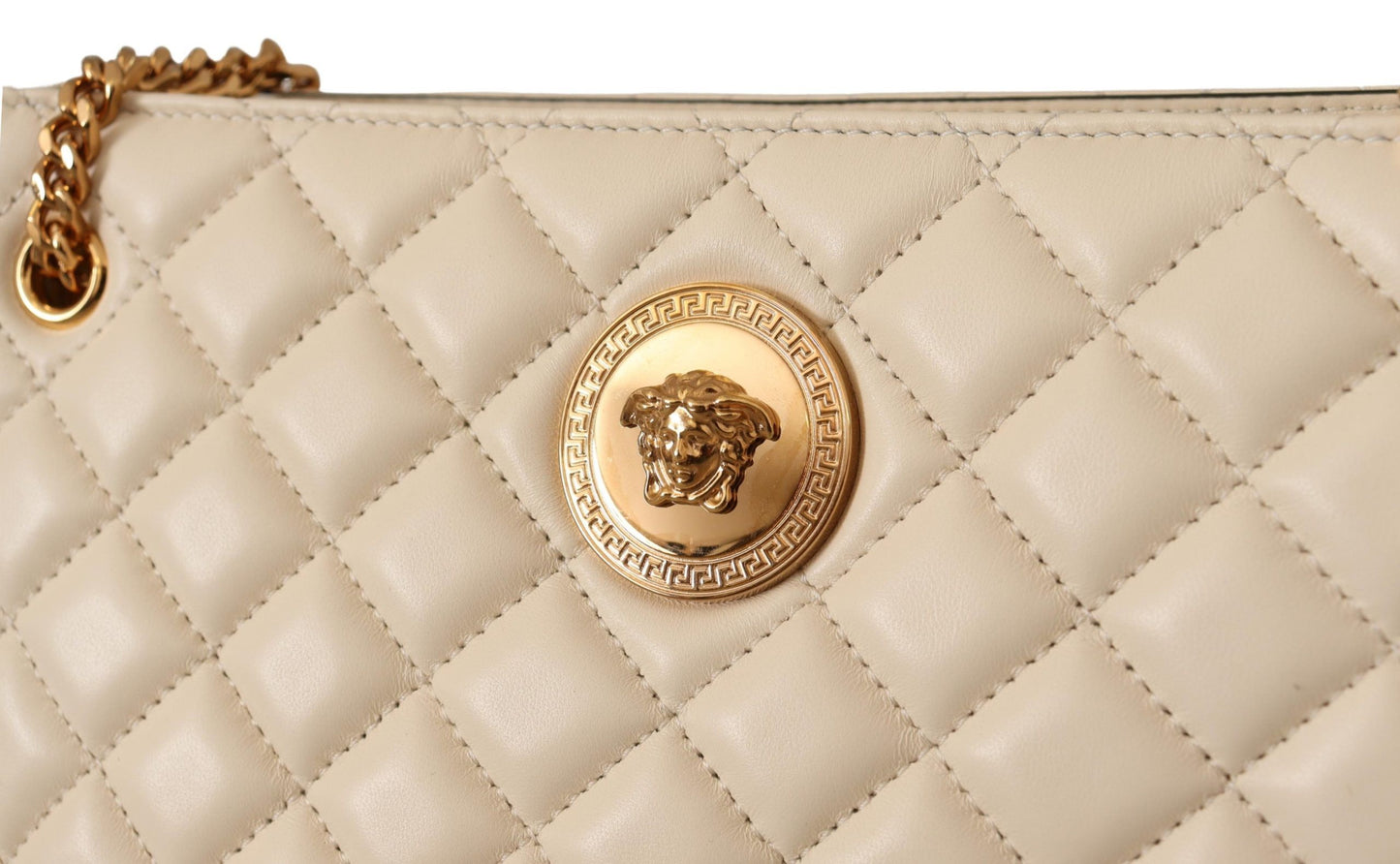 Versace Elegant Quilted Nappa Leather Tote - Ora And Co.