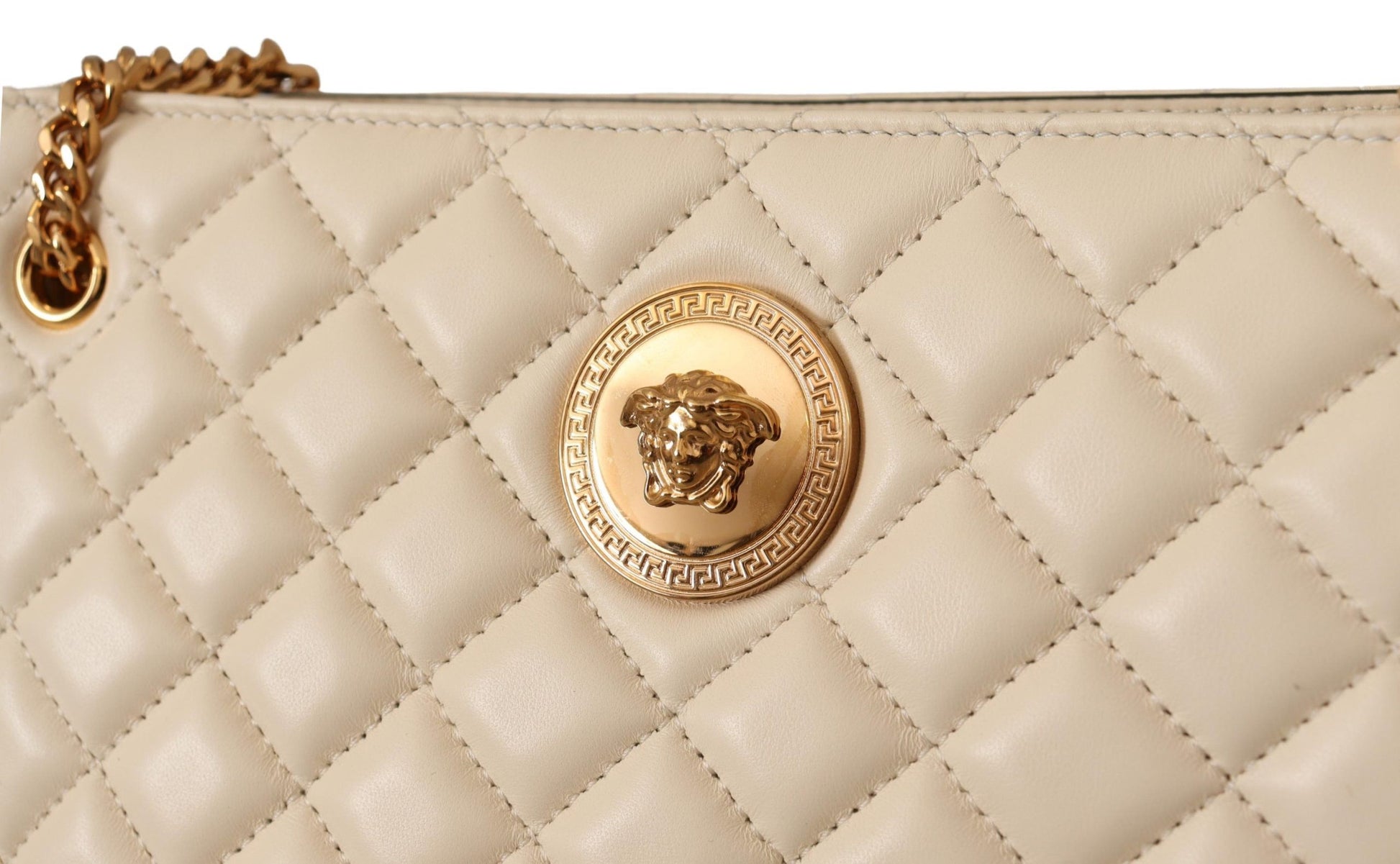 Versace Elegant Quilted Nappa Leather Tote - Ora And Co.