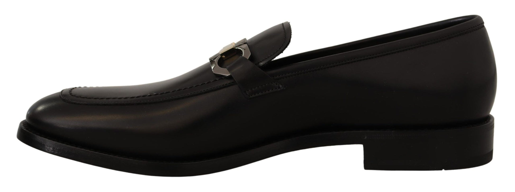 Salvatore Ferragamo Suave Black Leather Gancio Bit Loafers - Ora And Co.