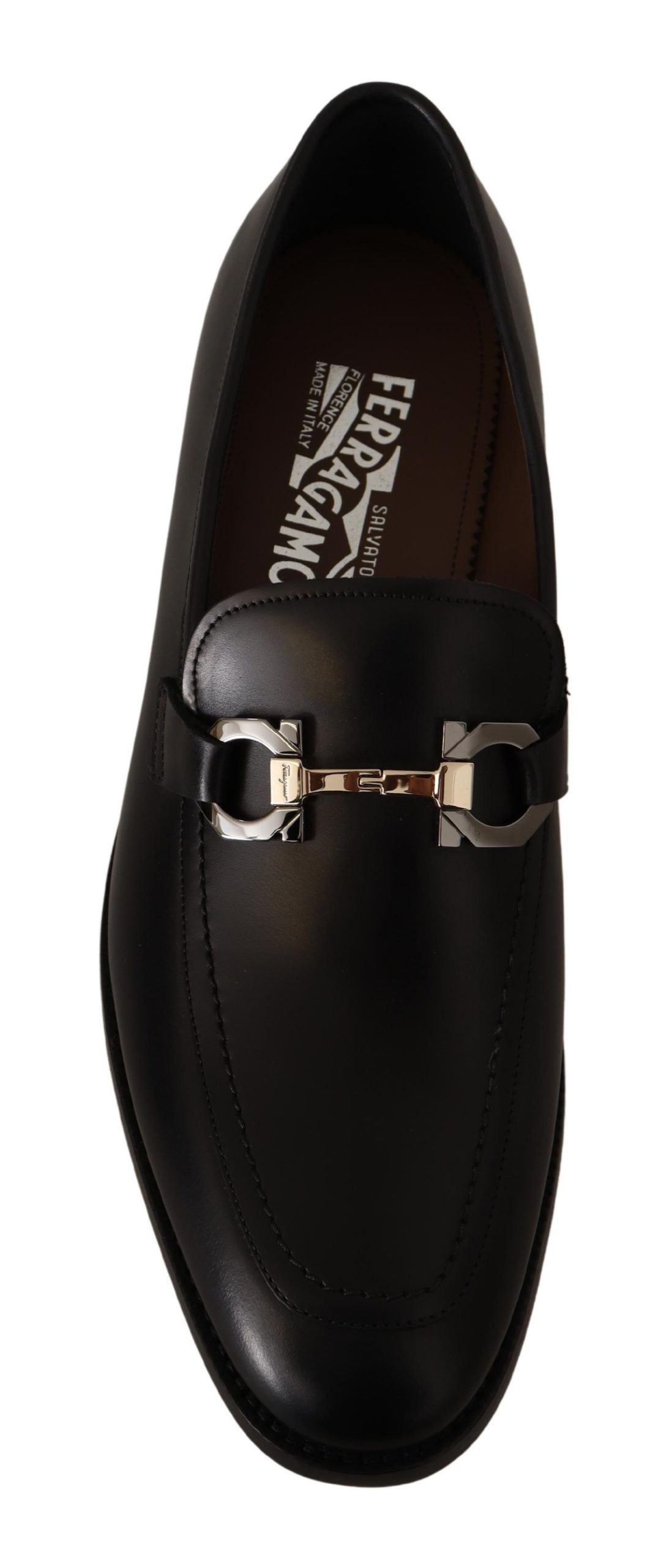 Salvatore Ferragamo Suave Black Leather Gancio Bit Loafers - Ora And Co.