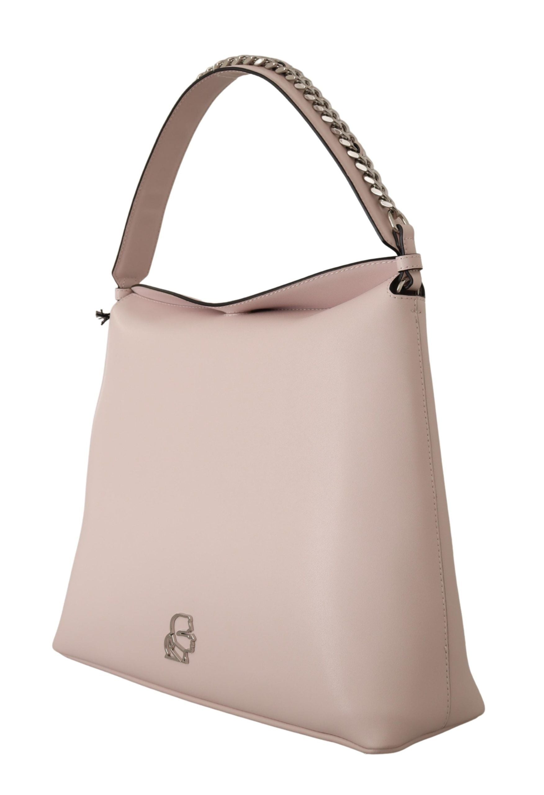 Karl Lagerfeld Elegant Mauve Chalk Leather Shoulder Bag - Ora And Co.