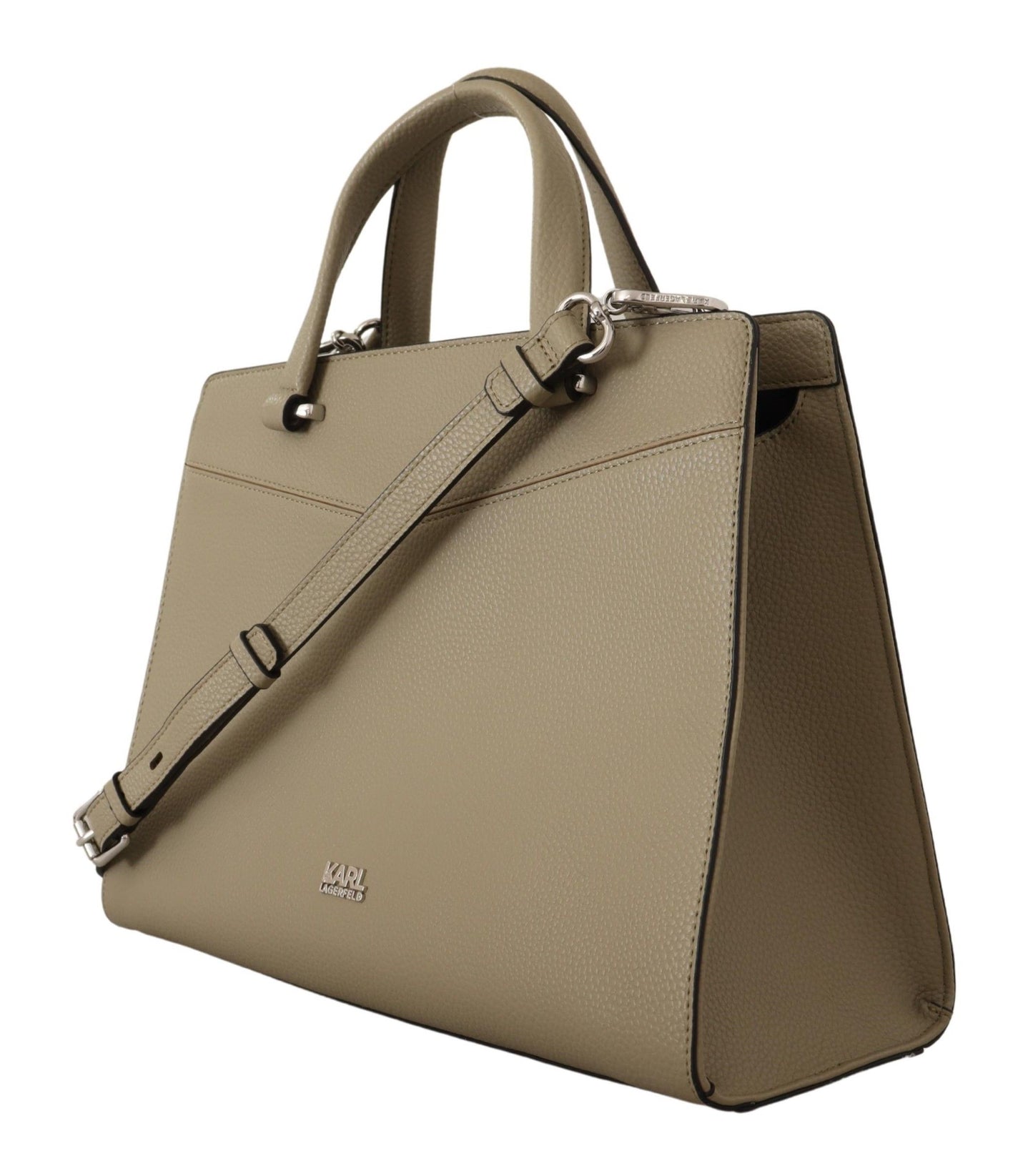 Karl Lagerfeld Enchanting Sage Green Leather Tote - Ora And Co.