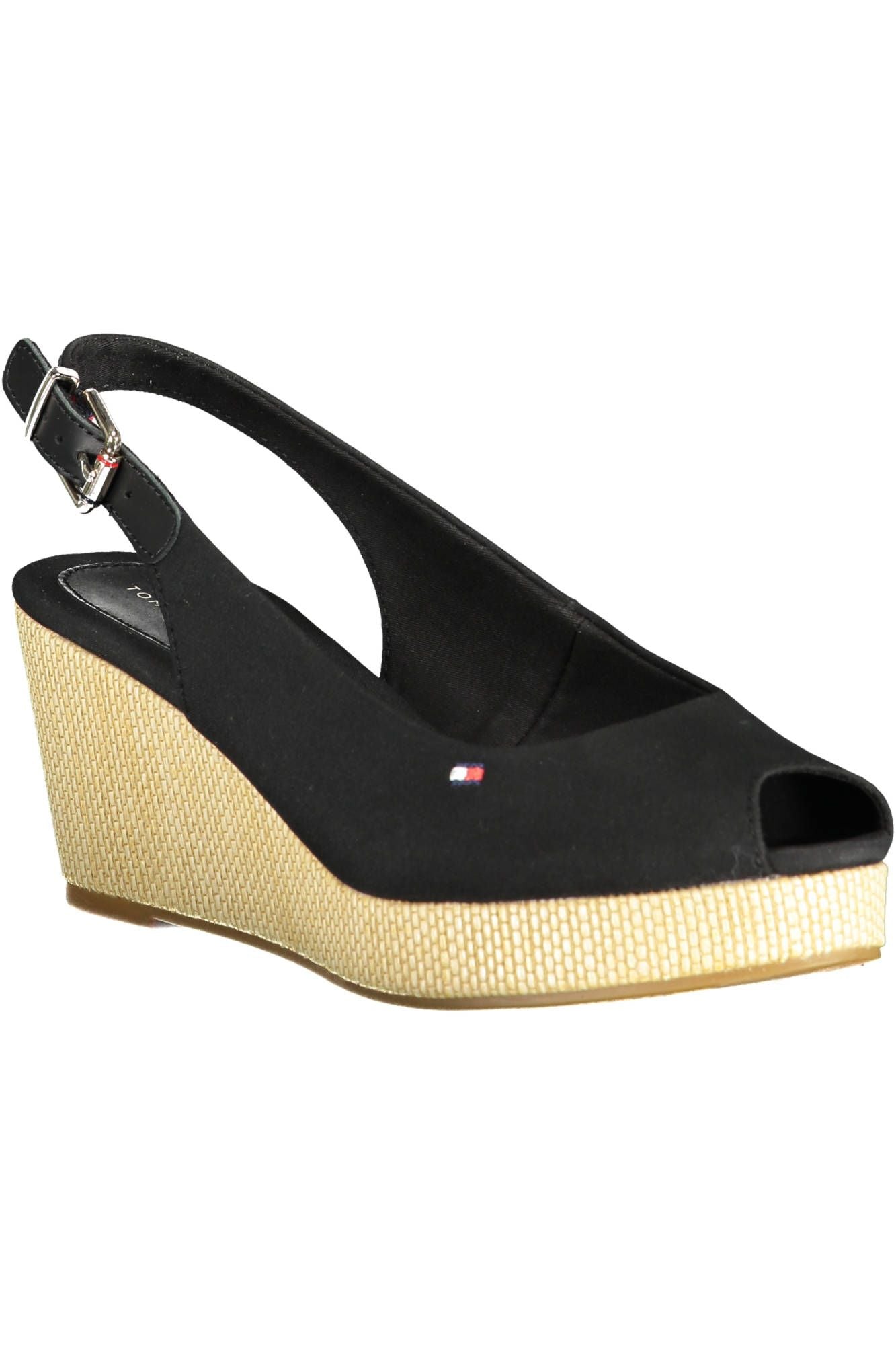 Tommy Hilfiger Black Cotton Women Sandal - Ora And Co.