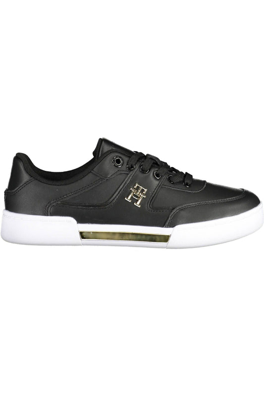 Tommy Hilfiger Black Leather Women Sneaker - Ora And Co.