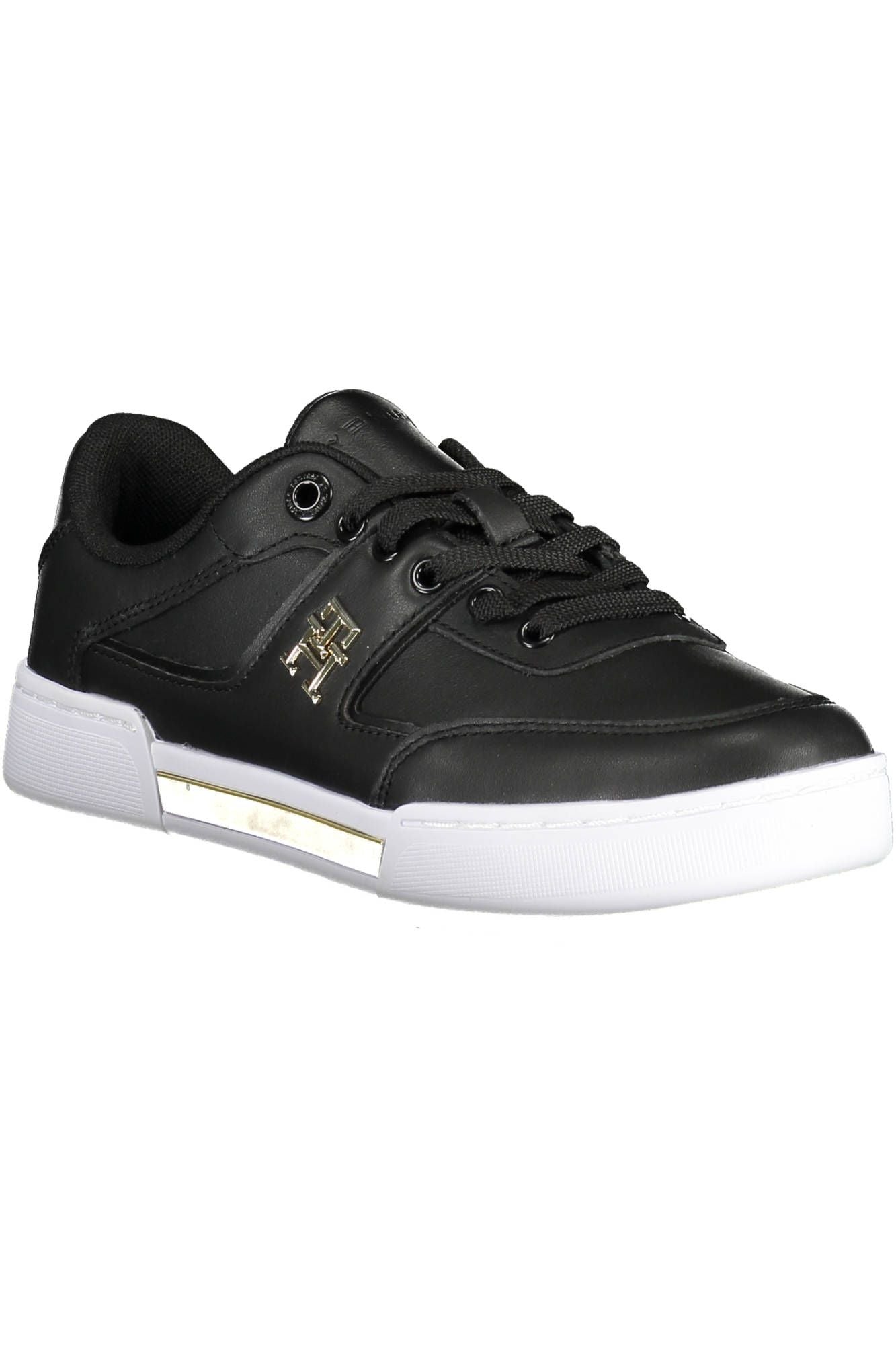 Tommy Hilfiger Black Leather Women Sneaker - Ora And Co.