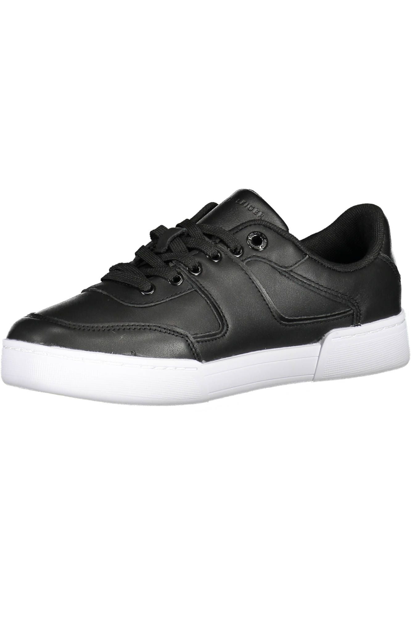 Tommy Hilfiger Black Leather Women Sneaker - Ora And Co.