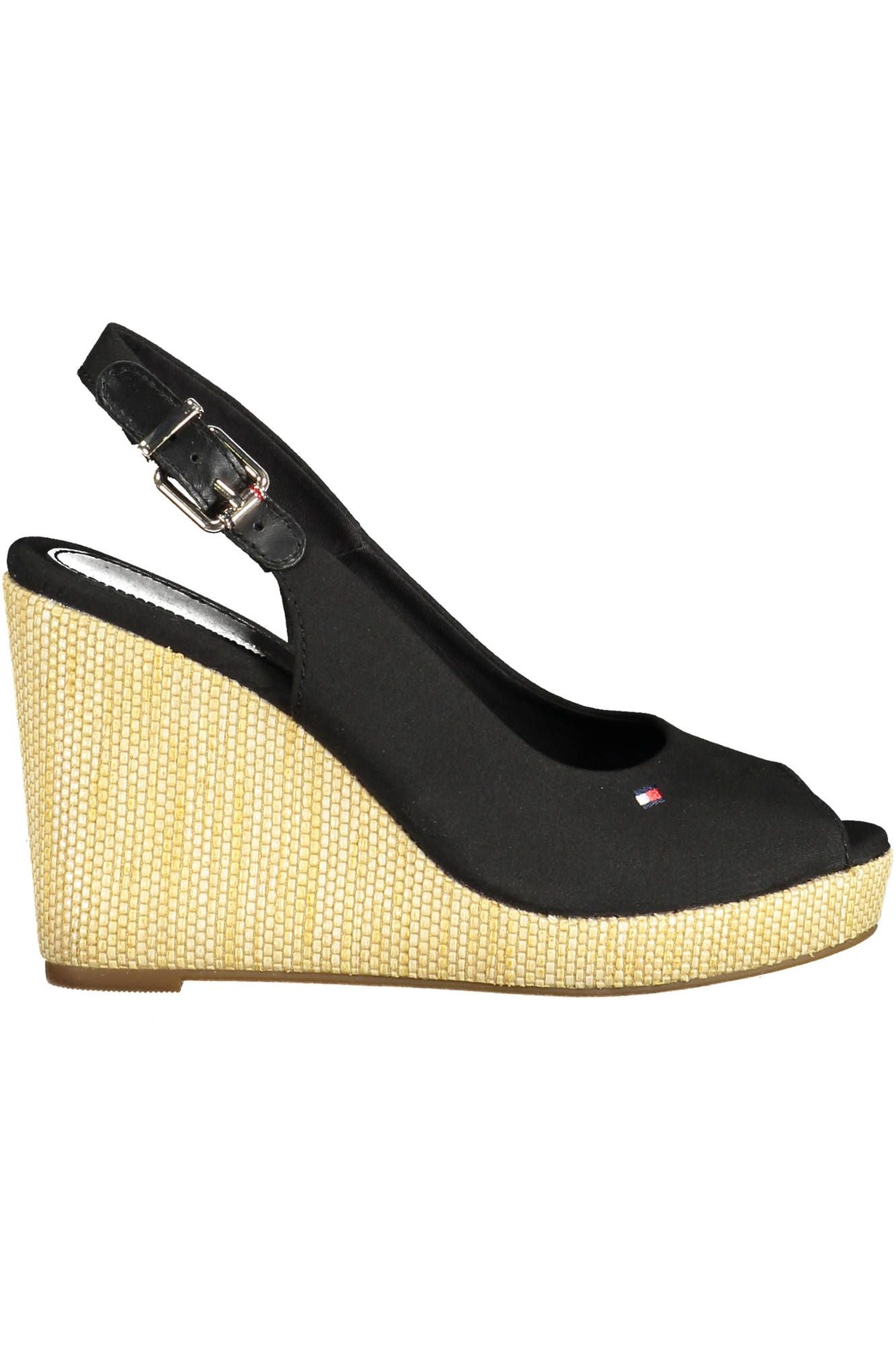 Tommy Hilfiger Black Cotton Women Sandal - Ora And Co.