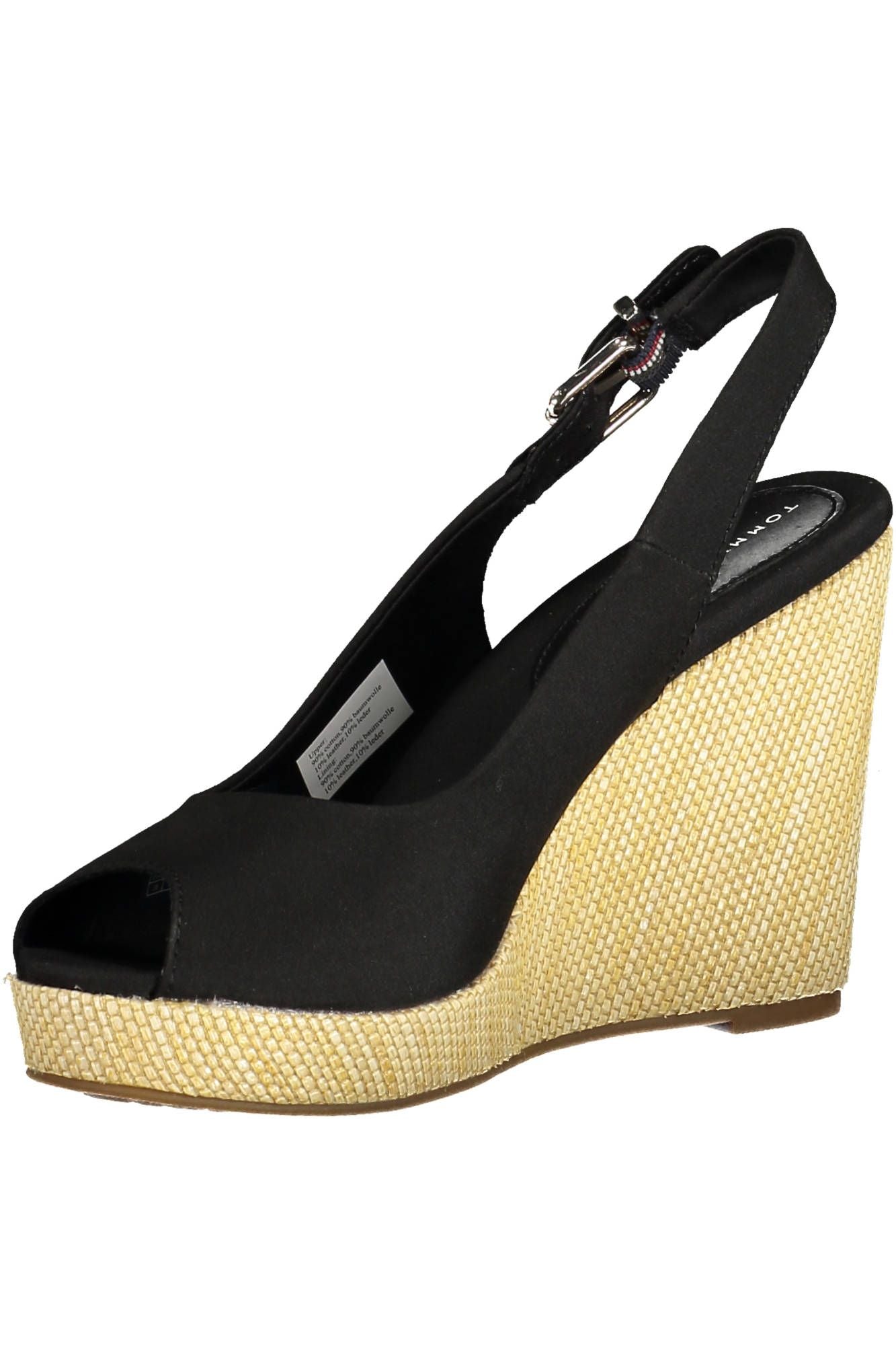 Tommy Hilfiger Black Cotton Women Sandal - Ora And Co.