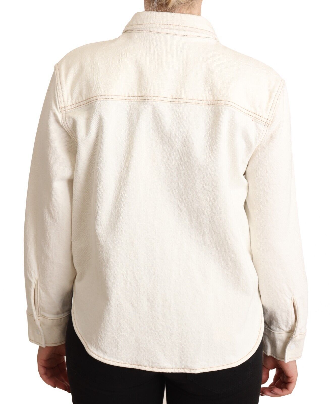 Levi's Elegant White Long Sleeve Collared Polo Top - Ora And Co.