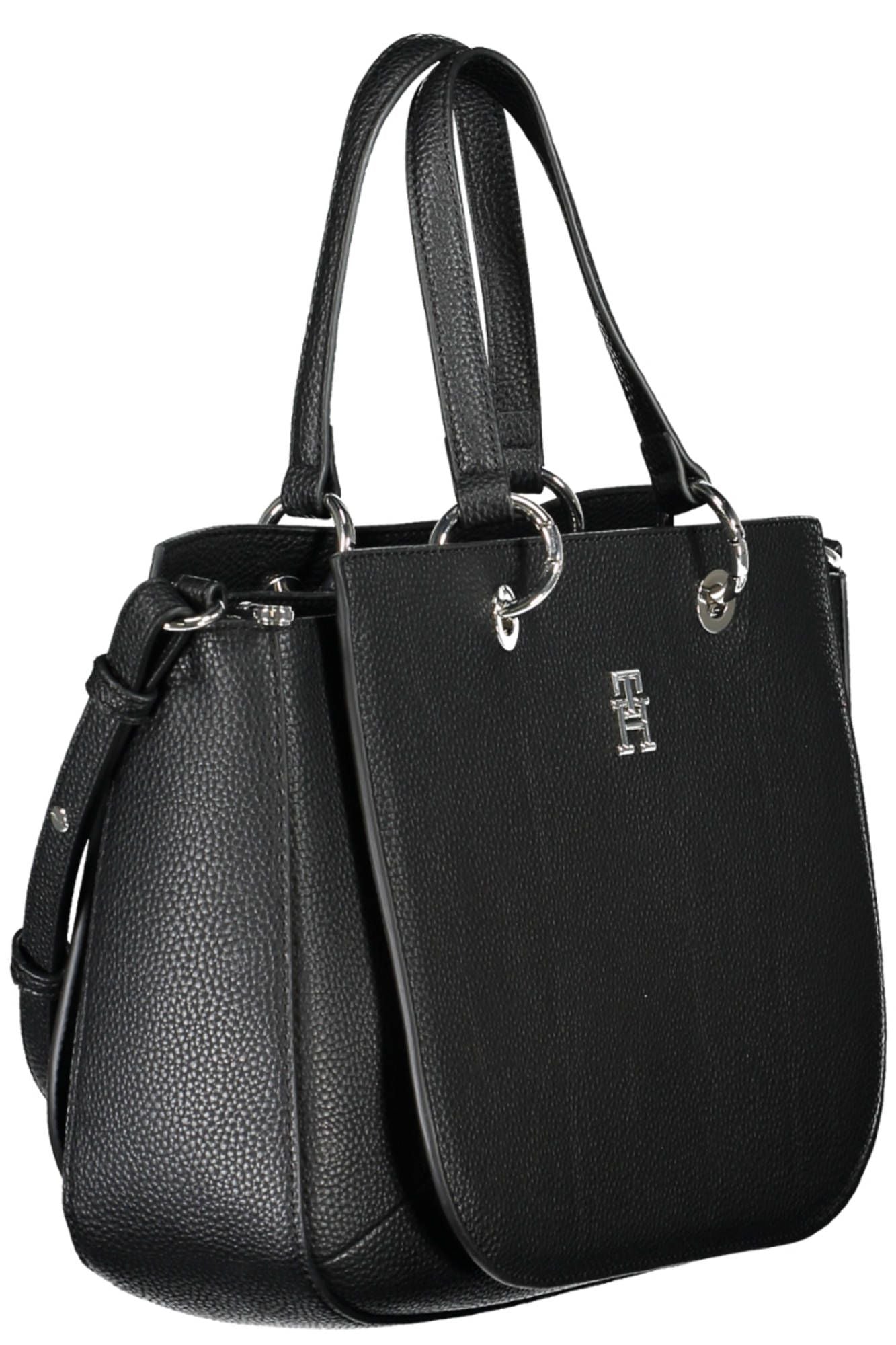 Tommy Hilfiger Black Polyethylene Women Handbag - Ora And Co.