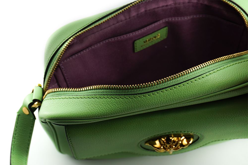 Versace Elegant Mint Green Leather Camera Case Bag - Ora And Co.