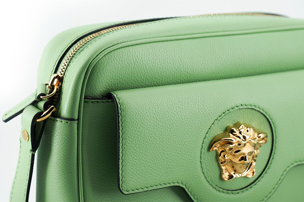 Versace Elegant Mint Green Leather Camera Case Bag - Ora And Co.