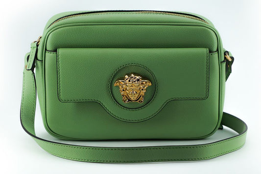 Versace Elegant Mint Green Leather Camera Case Bag - Ora And Co.