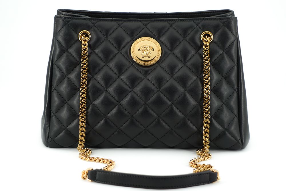 Versace Elegant Quilted Nappa Leather Tote Bag - Ora And Co.