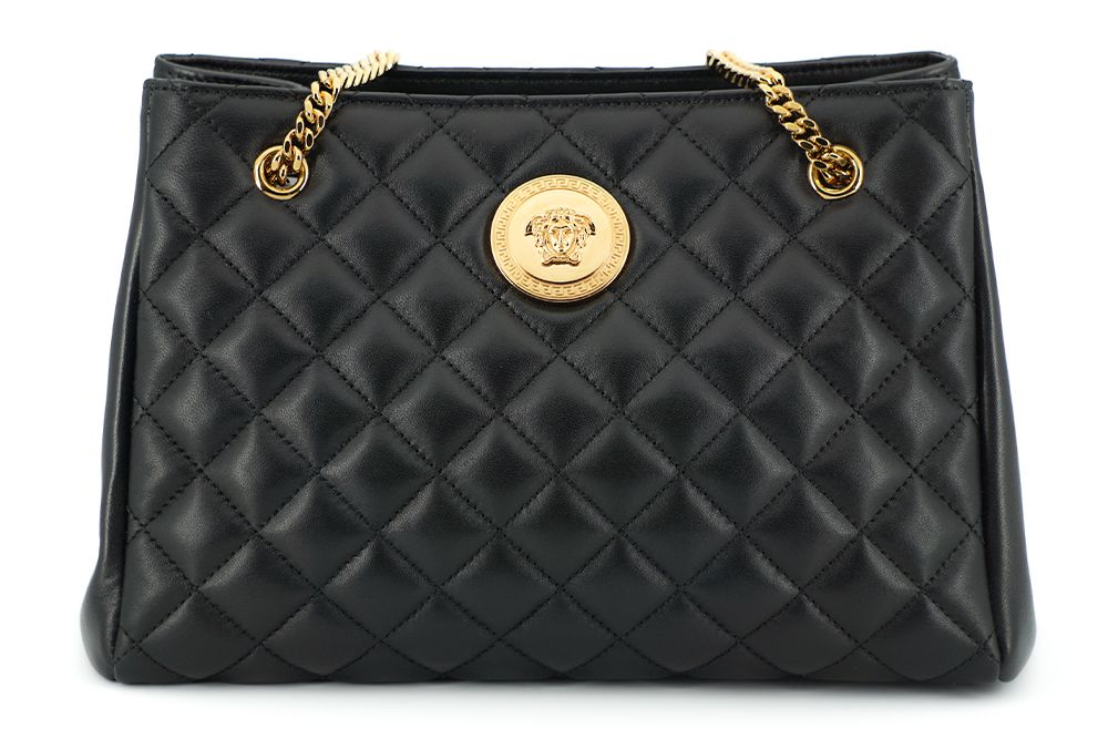 Versace Elegant Quilted Nappa Leather Tote Bag - Ora And Co.