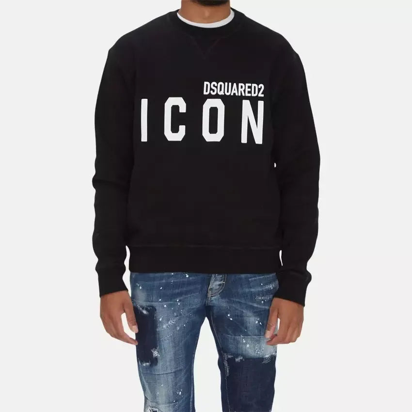 Dsquared² Chic Black Cotton Logo Sweatshirt - Ora And Co.