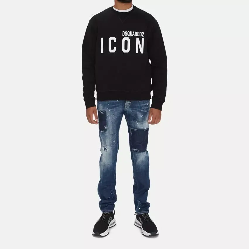 Dsquared² Chic Black Cotton Logo Sweatshirt - Ora And Co.