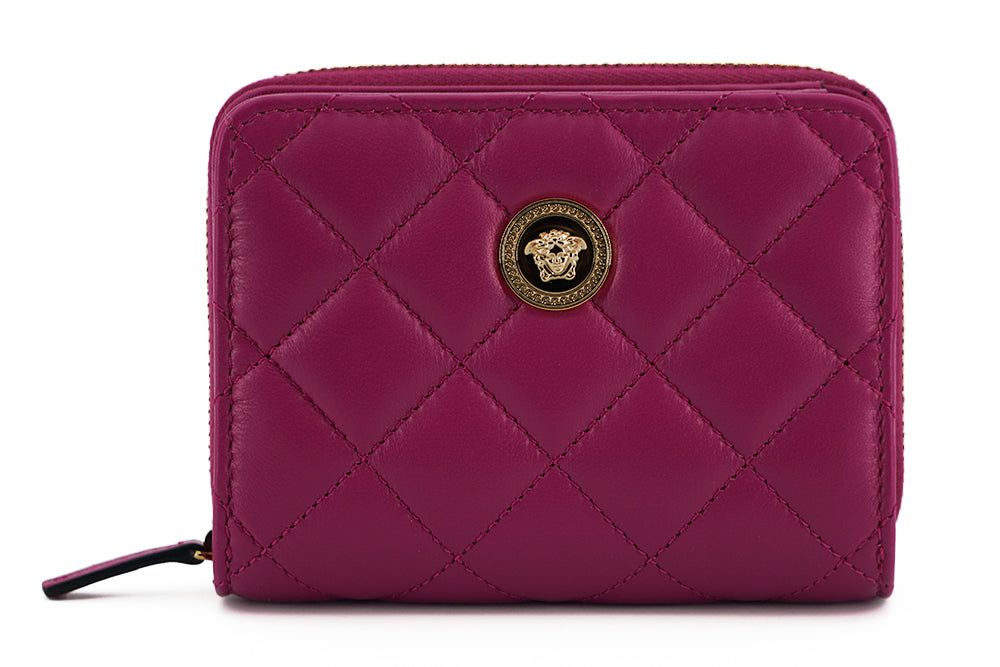 Versace Elegant Purple Quilted Leather Wallet - Ora And Co.