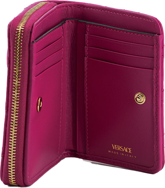 Versace Elegant Purple Quilted Leather Wallet - Ora And Co.