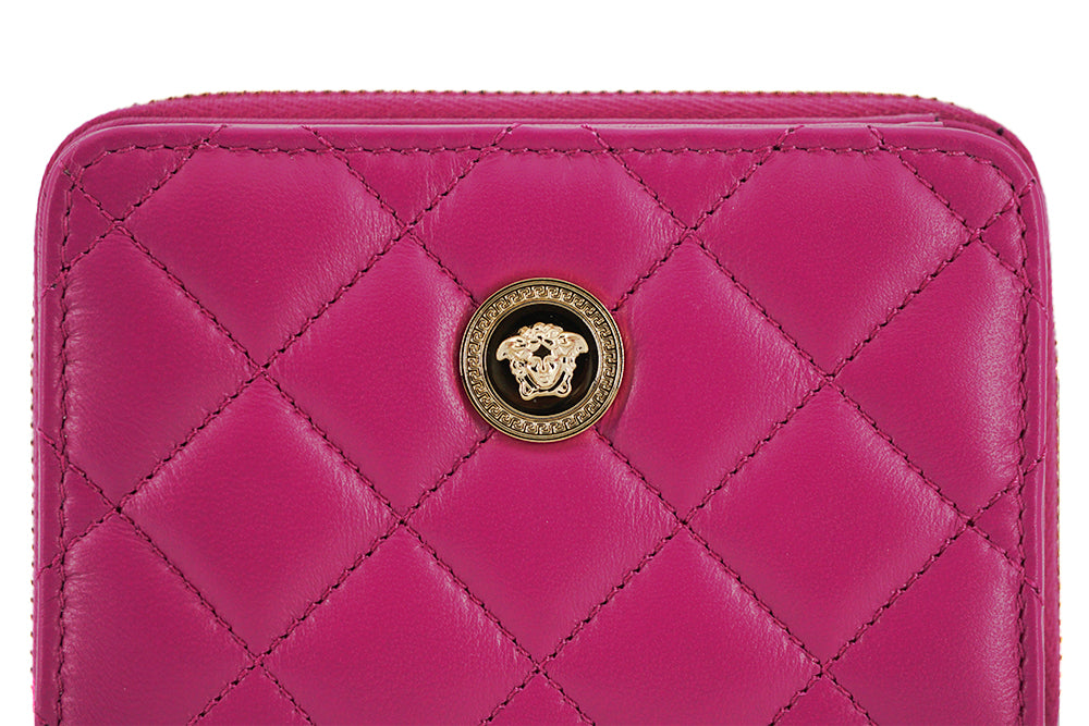 Versace Elegant Purple Quilted Leather Wallet - Ora And Co.