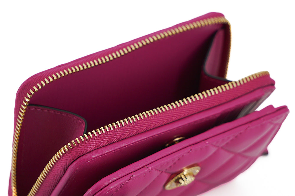 Versace Elegant Purple Quilted Leather Wallet - Ora And Co.