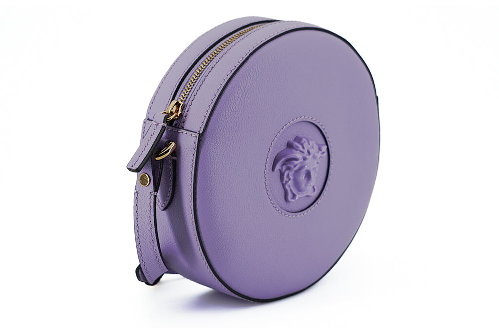 Versace Elegant Purple Round Shoulder Bag - Ora And Co.