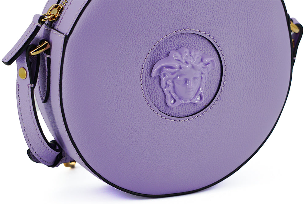 Versace Elegant Purple Round Shoulder Bag - Ora And Co.