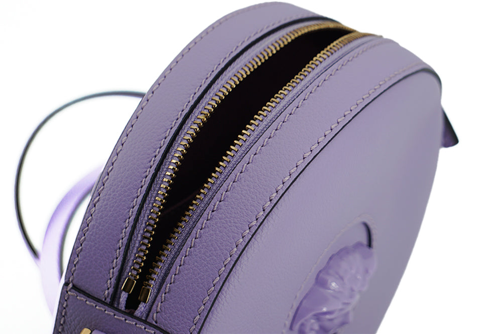 Versace Elegant Purple Round Shoulder Bag - Ora And Co.