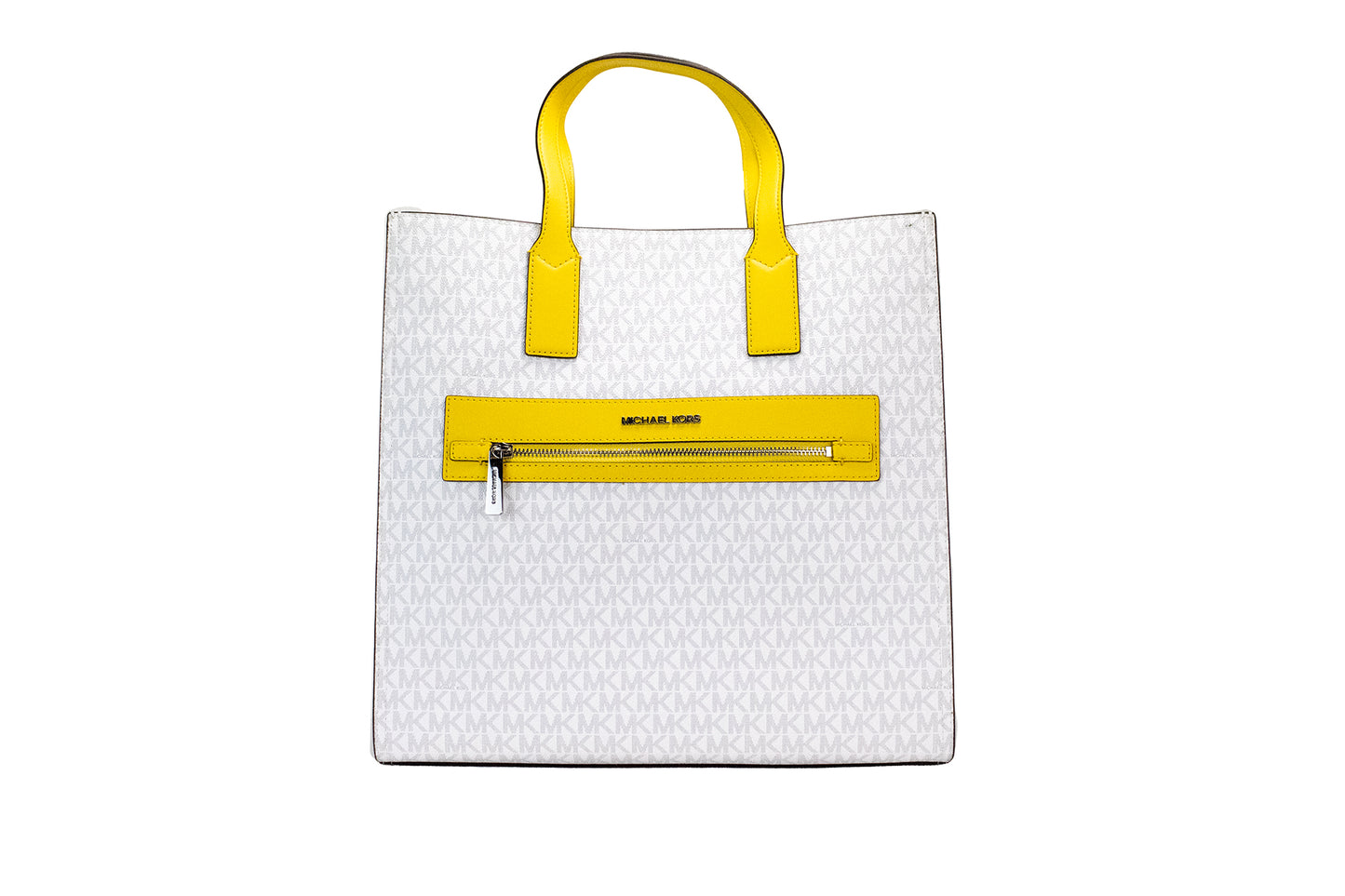 Michael Kors Kenly Large Signature Citrus PVC North South Tote Computer Handbag - Ora And Co.