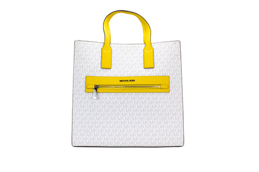 Michael Kors Kenly Large Signature Citrus PVC North South Tote Computer Handbag - Ora And Co.