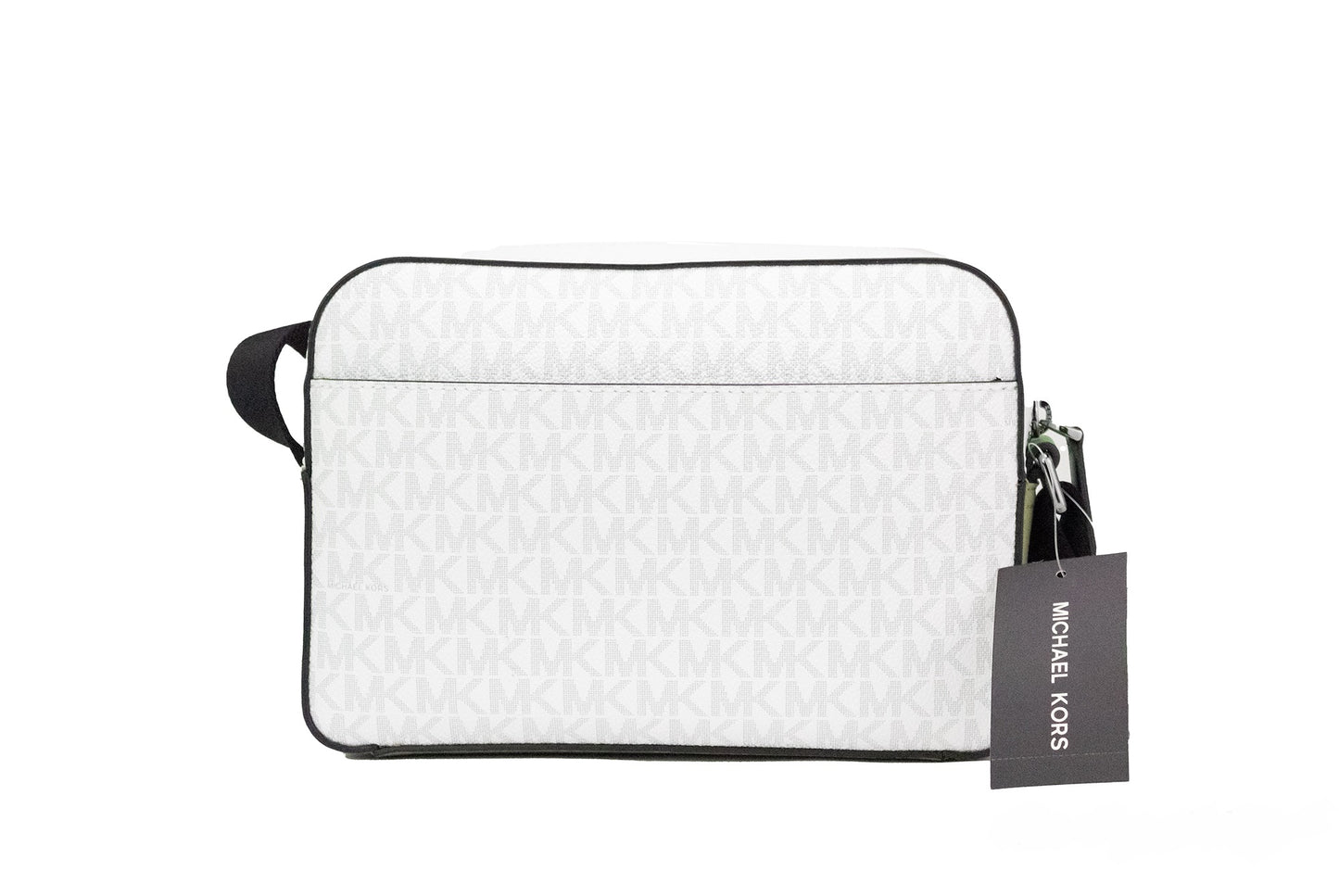 Michael Kors Cooper Small Bright White Palm Signature PVC Utility Crossbody Bag - Ora And Co.