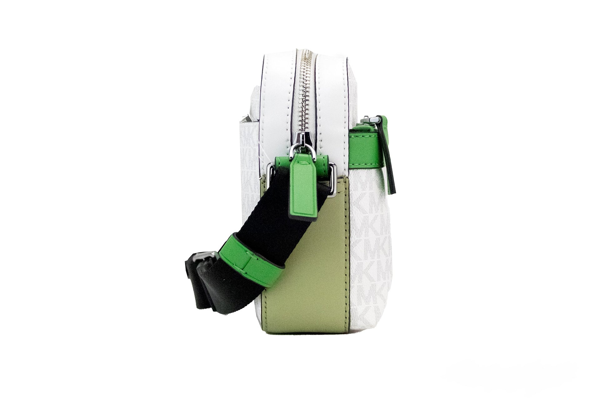 Michael Kors Cooper Small Bright White Palm Signature PVC Utility Crossbody Bag - Ora And Co.