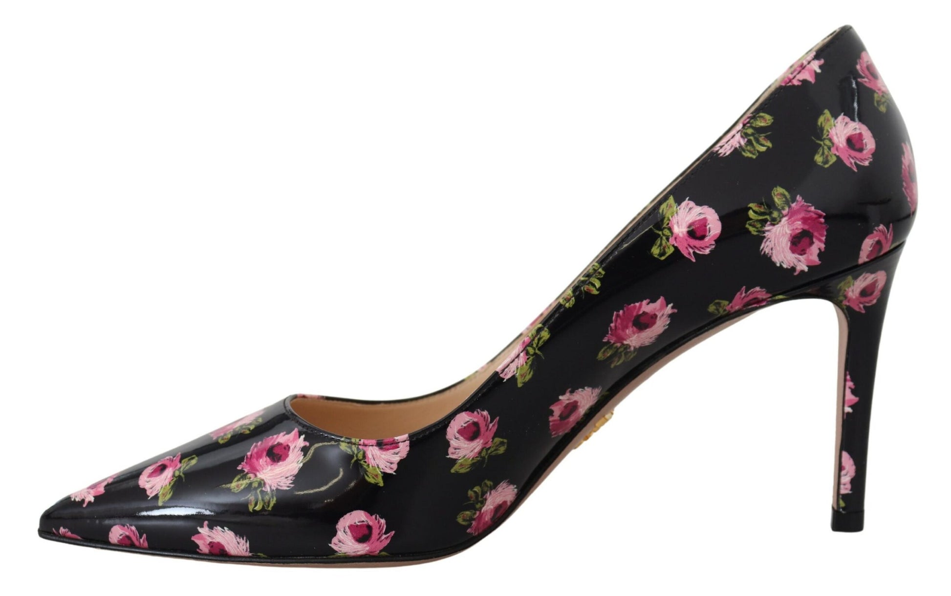 Prada Elegant Floral Print Leather Pumps - Ora And Co.