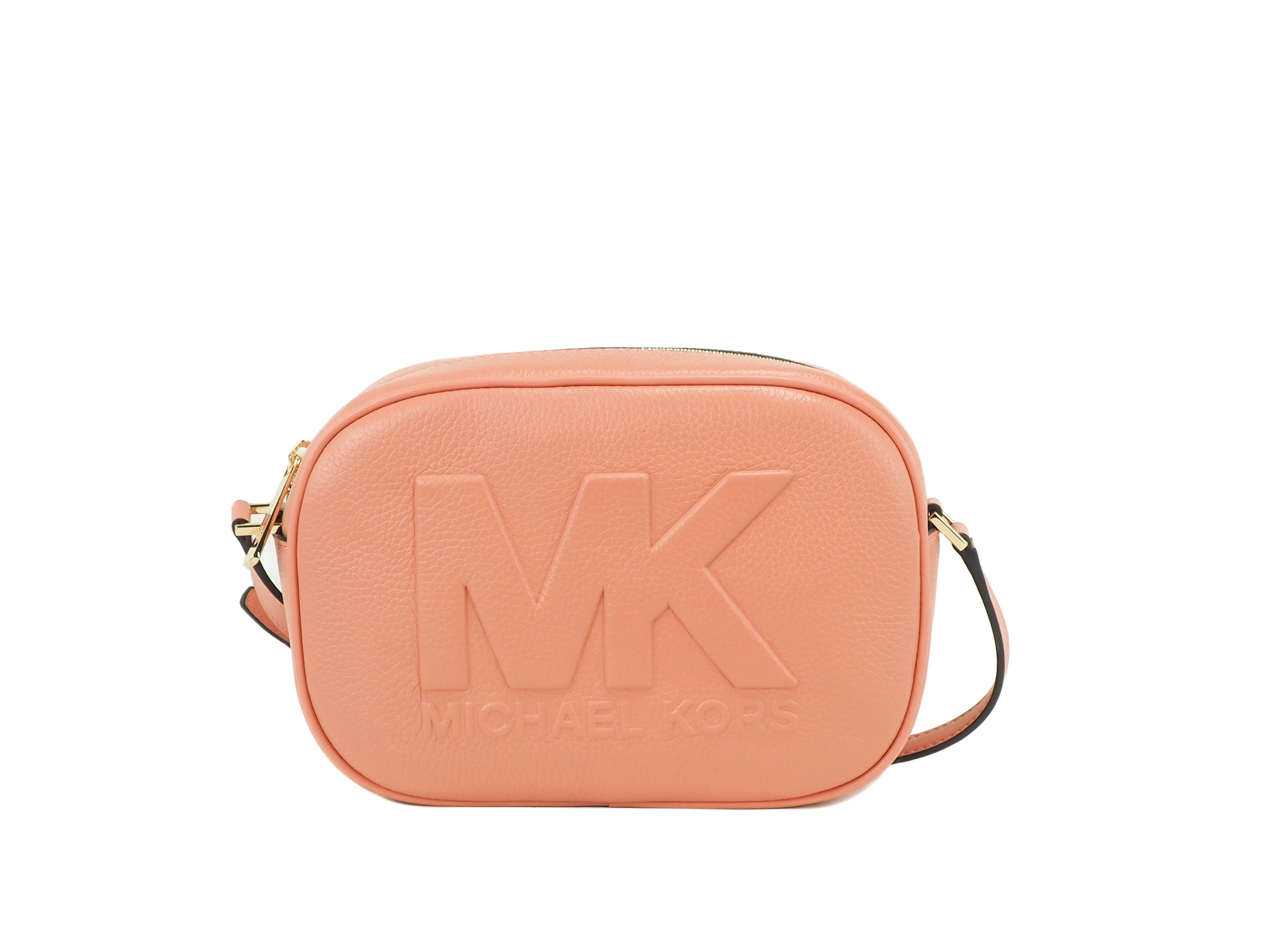 Michael Kors Jet Set Travel Medium Sherbert Leather Oval Camera Crossbody Bag - Ora And Co.