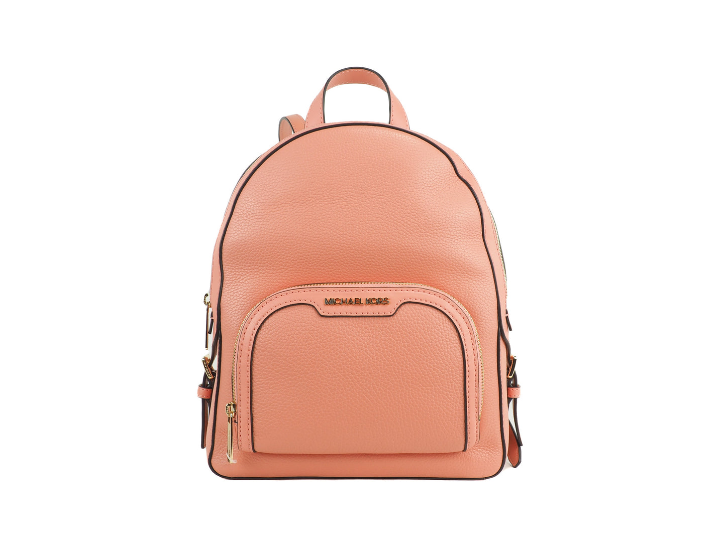 Michael Kors Jaycee Medium Sherbert Pebbled Leather Zip Pocket Backpack Bookbag - Ora And Co.