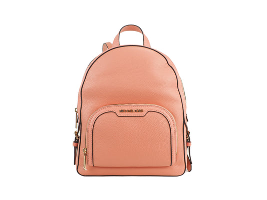 Michael Kors Jaycee Medium Sherbert Pebbled Leather Zip Pocket Backpack Bookbag - Ora And Co.