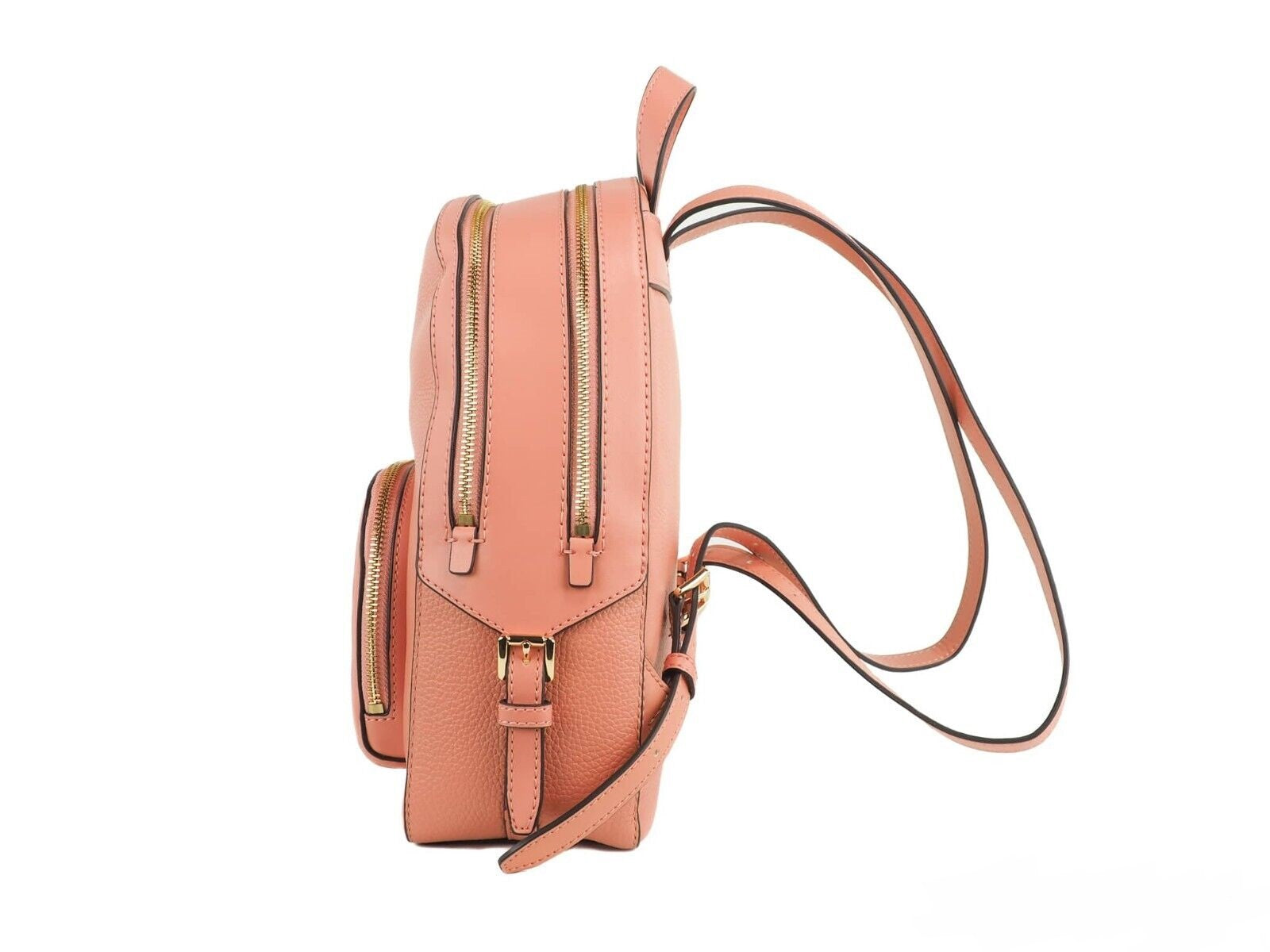 Michael Kors Jaycee Medium Sherbert Pebbled Leather Zip Pocket Backpack Bookbag - Ora And Co.